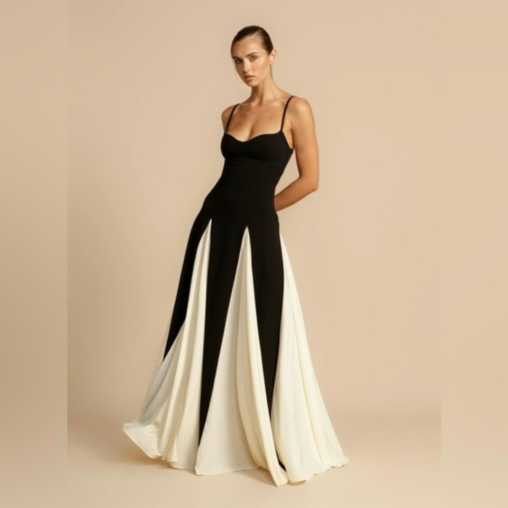 Aerelle Black and white Roxanne formal dress